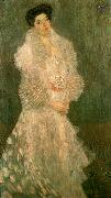 Gustav Klimt portratt av hermine oil